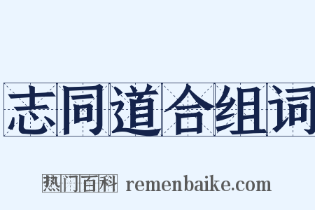 志同道合组词是什么意思的图片